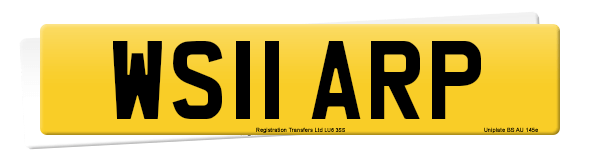 Registration number WS11 ARP